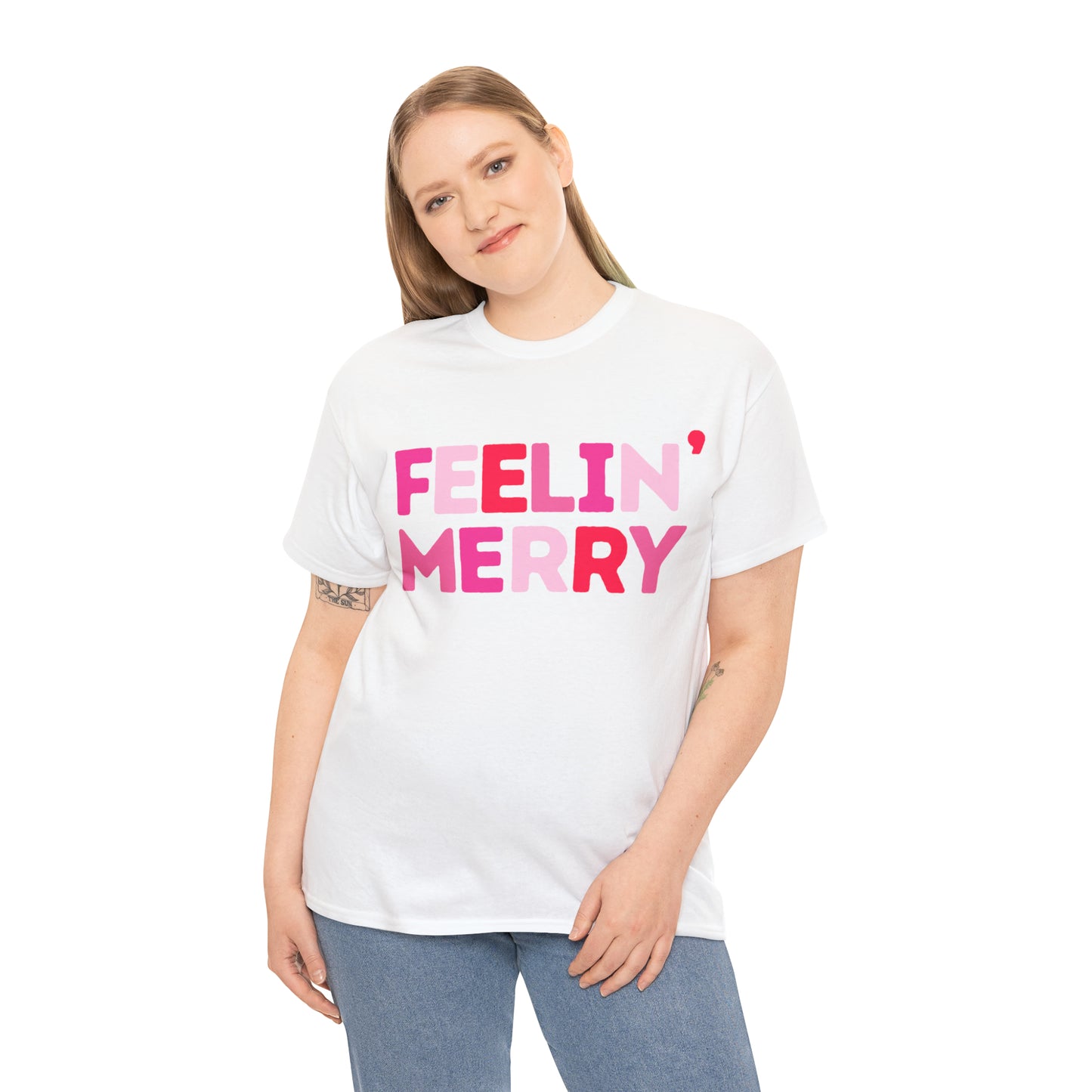 Feelin' Merry Unisex Heavy Cotton Tee