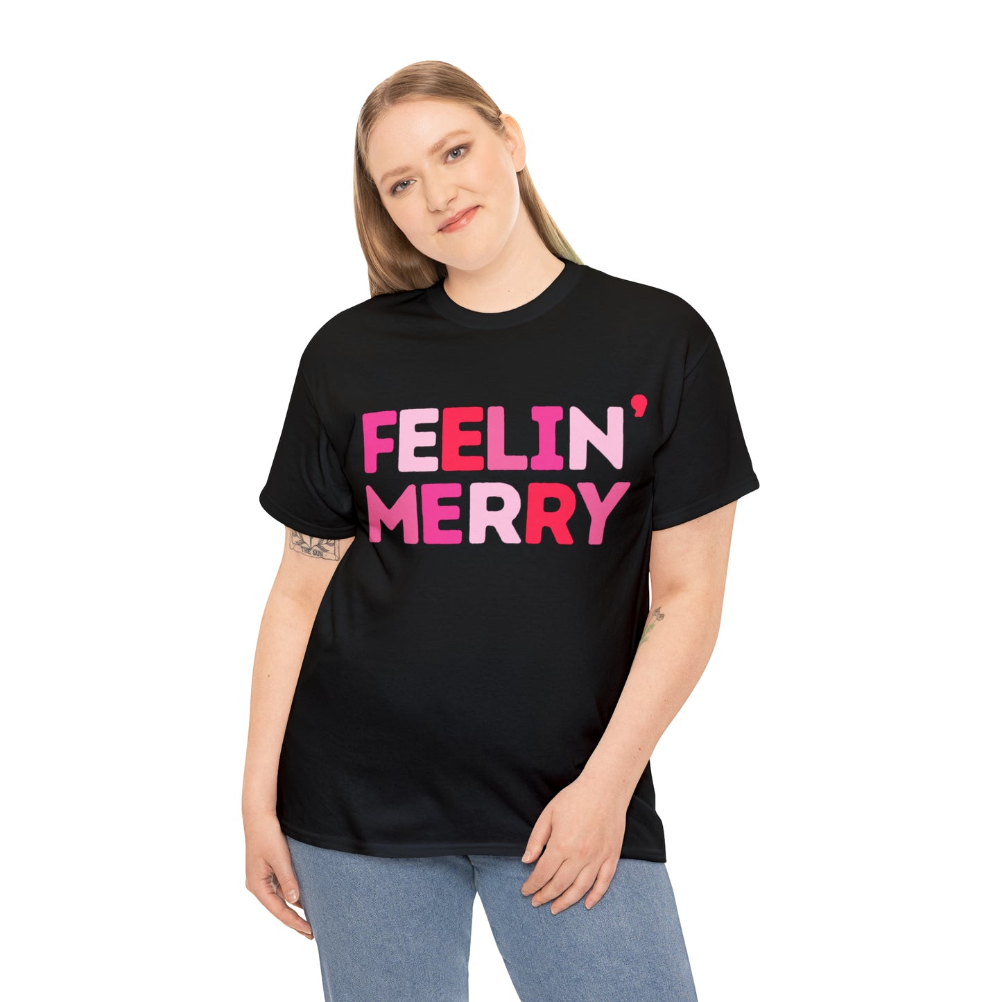 Feelin' Merry Unisex Heavy Cotton Tee