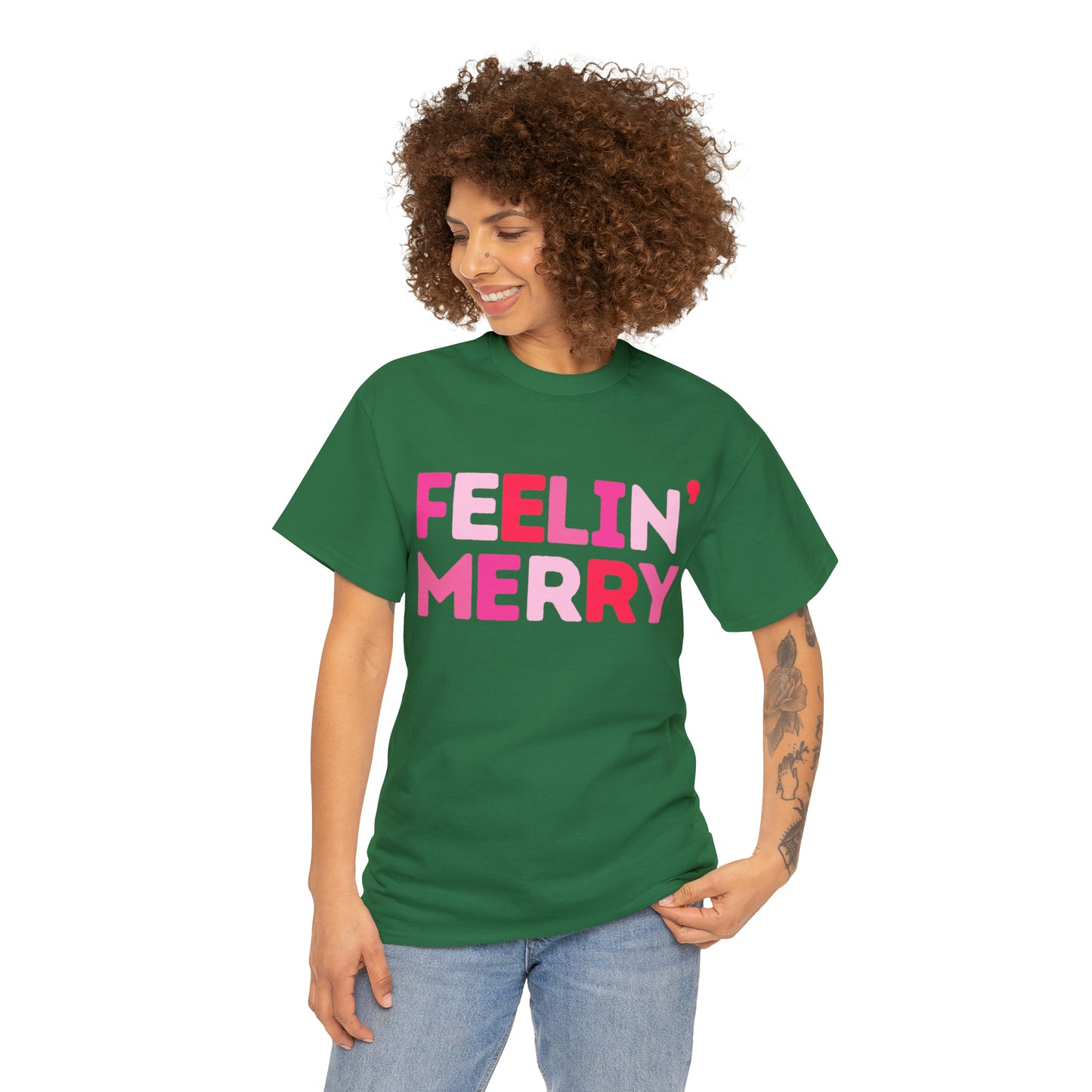 Feelin' Merry Unisex Heavy Cotton Tee