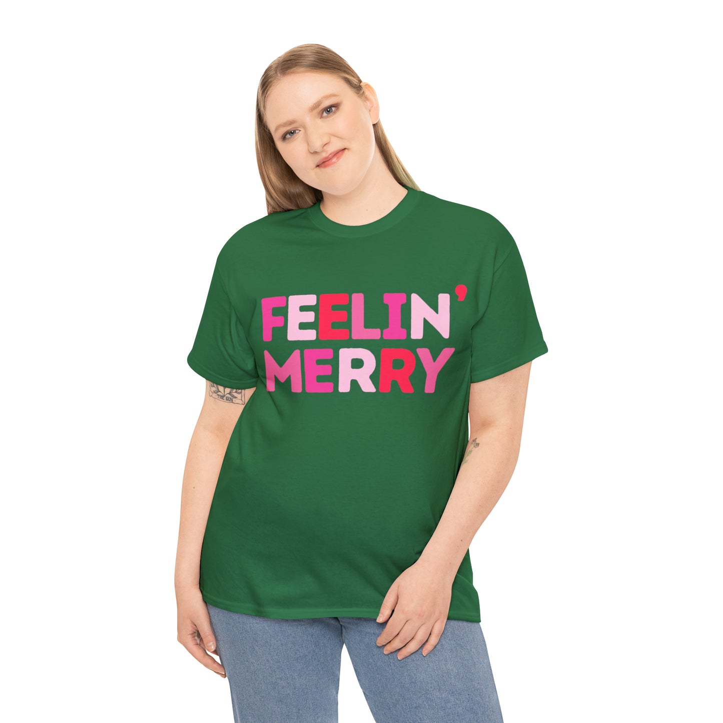 Feelin' Merry Unisex Heavy Cotton Tee