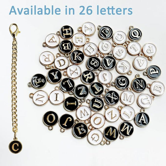 Letter Charm Accessories for Stanley Cup 2PCS Initial Name ID Personalized Handle Charm for Stanley Tumbler